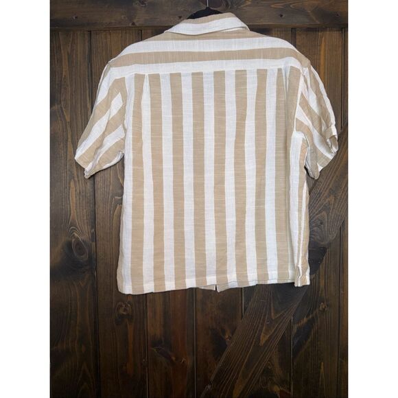Massive Luxury Boxy Striped Button-Up Shirt - Picture 2 of 6